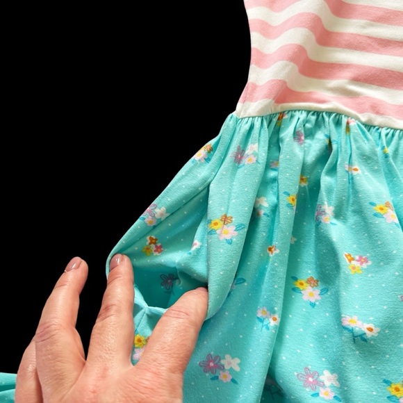 Merce & Me sz 7 8 cotton twirl summer dress NWOT floral comfortable girls 522 - Picture 4 of 6